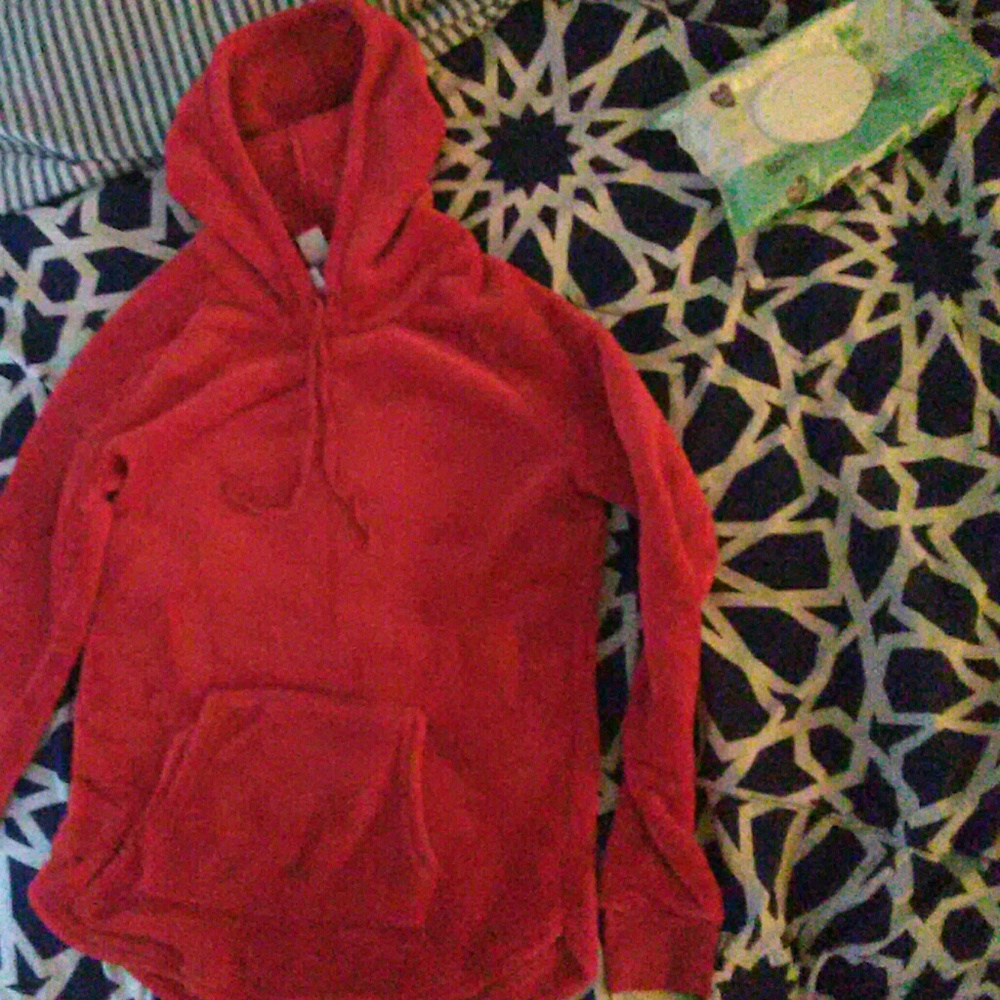 Red soft hoodie